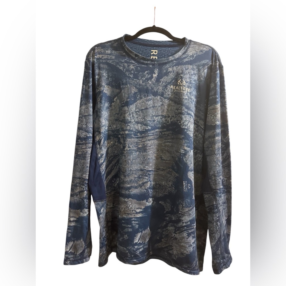 Realtree Men's Fishing Camo Sun Protection UV UPF 50+ Long Sleeve Quick Dry